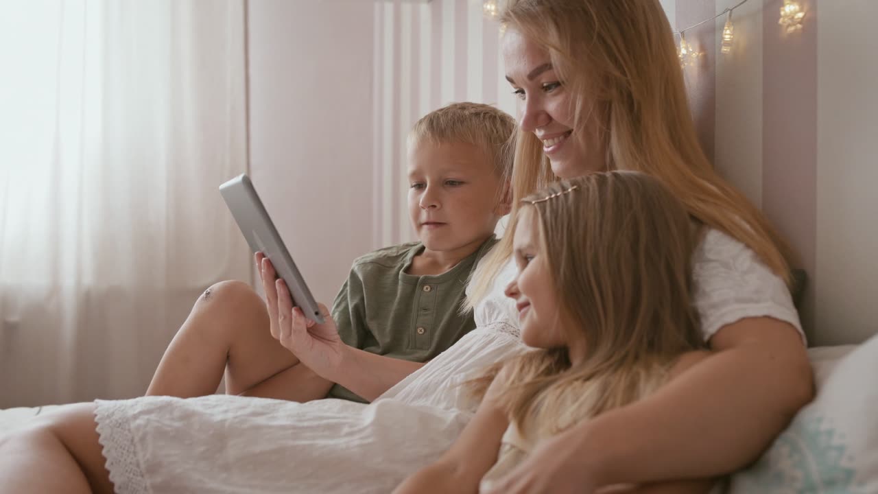 Mother and her kids