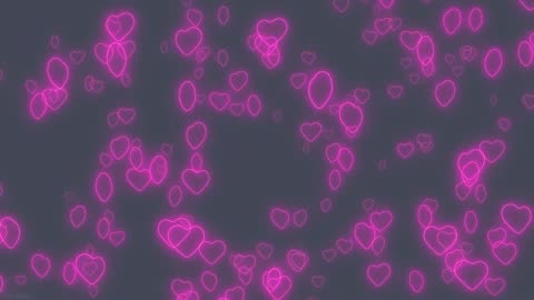 622. Flying Pink Little Hearts 💕Romantic Cute Night Effect