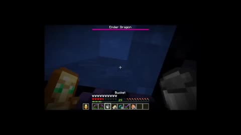 Minecraft killing ender dragon in hardcore #viral #minecraft