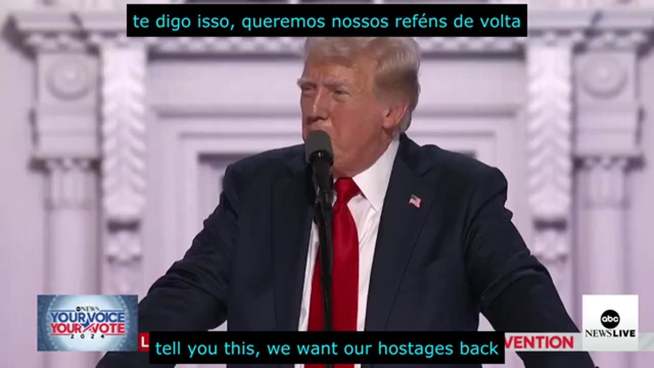 Trump ameaça oficialmente o Hamas e exige a libertação dos reféns americanos.