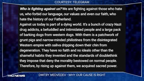 Russia is fighting the same forces we Americans are fighting.
