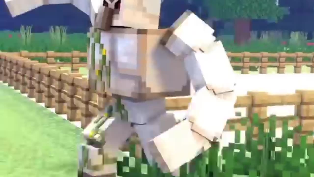 Can Iron golem save his friend? 😢 #shorts #minecraft #viral