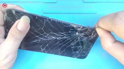 Replacement of the touch glass, restoration of the destroyed phone