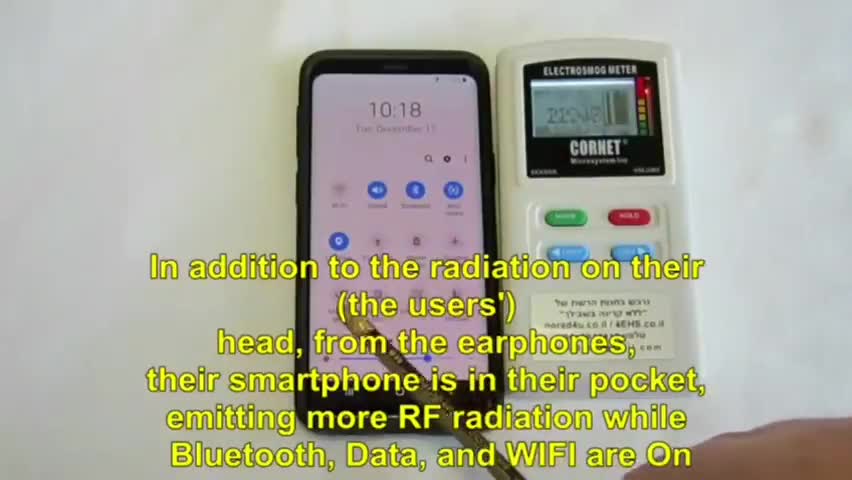 Airpods Deadly Radio Frequency EMF Radiation. Signal Level Remains Extremely Hi Even After Use