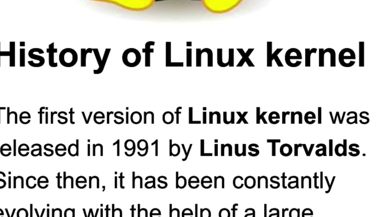 History of Linux kernel.