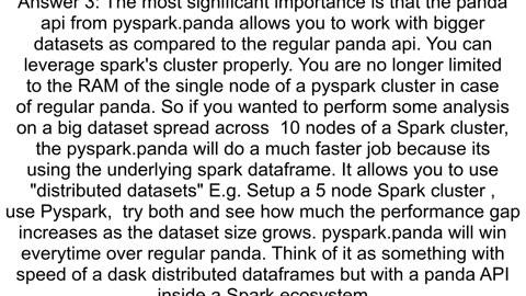 What is the difference between pysparkpandas to pandas