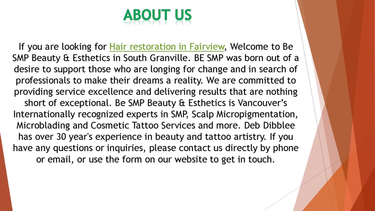 If you are looking for Hair restoration in Fairview