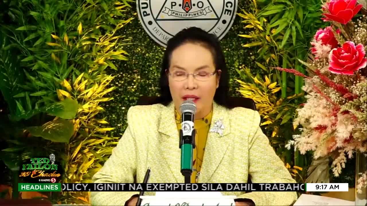 PAO chief Atty. Persida Acosta against COVID Mandate