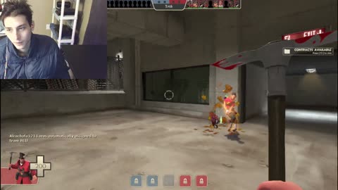 Red Scout Dancing In A Team Fortress 2 Online Match On The PC With Live Commentary