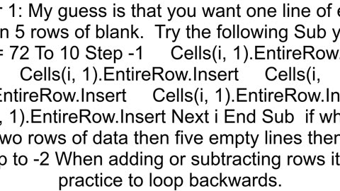 Macro to add rows every other row