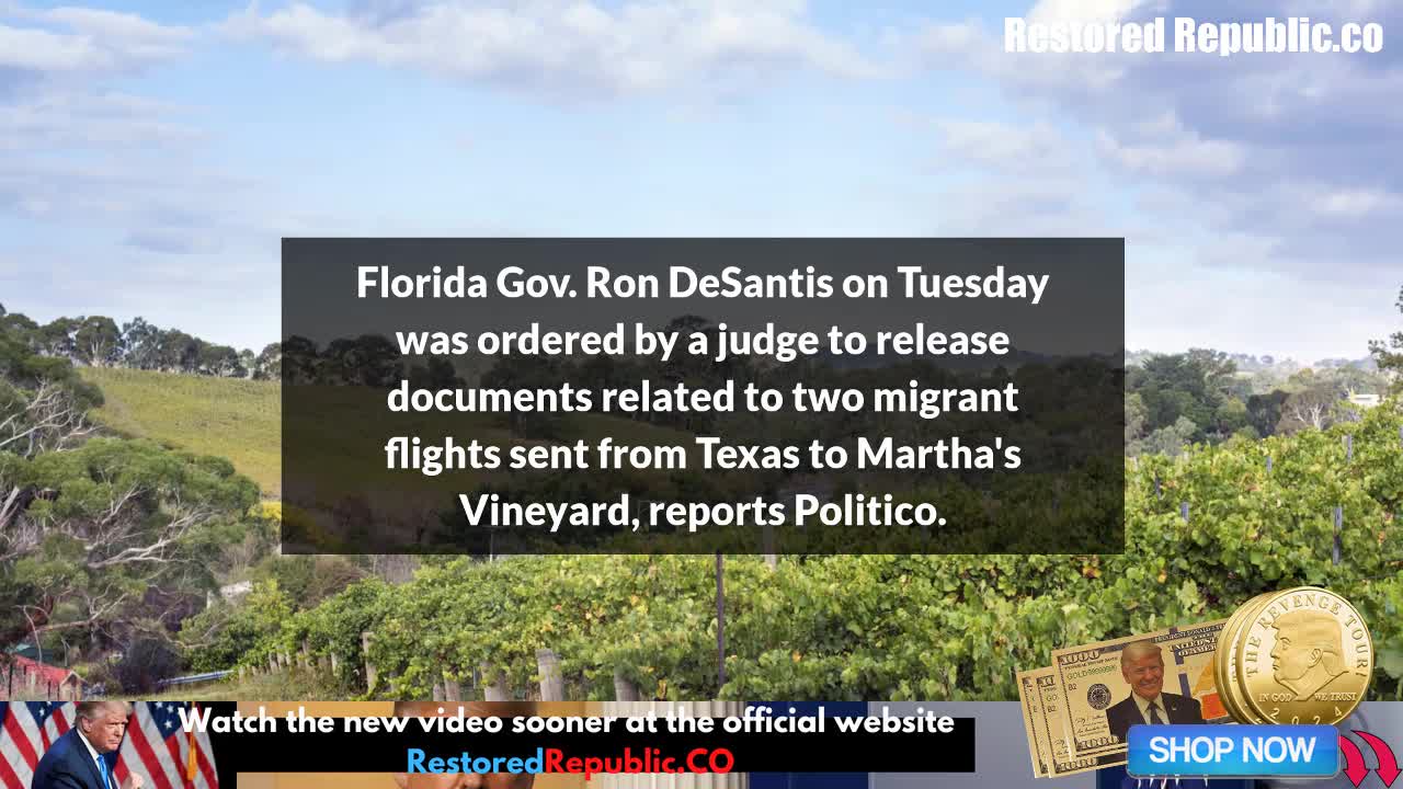 Judge Orders DeSantis to Release Docs Related to Migrant Flights