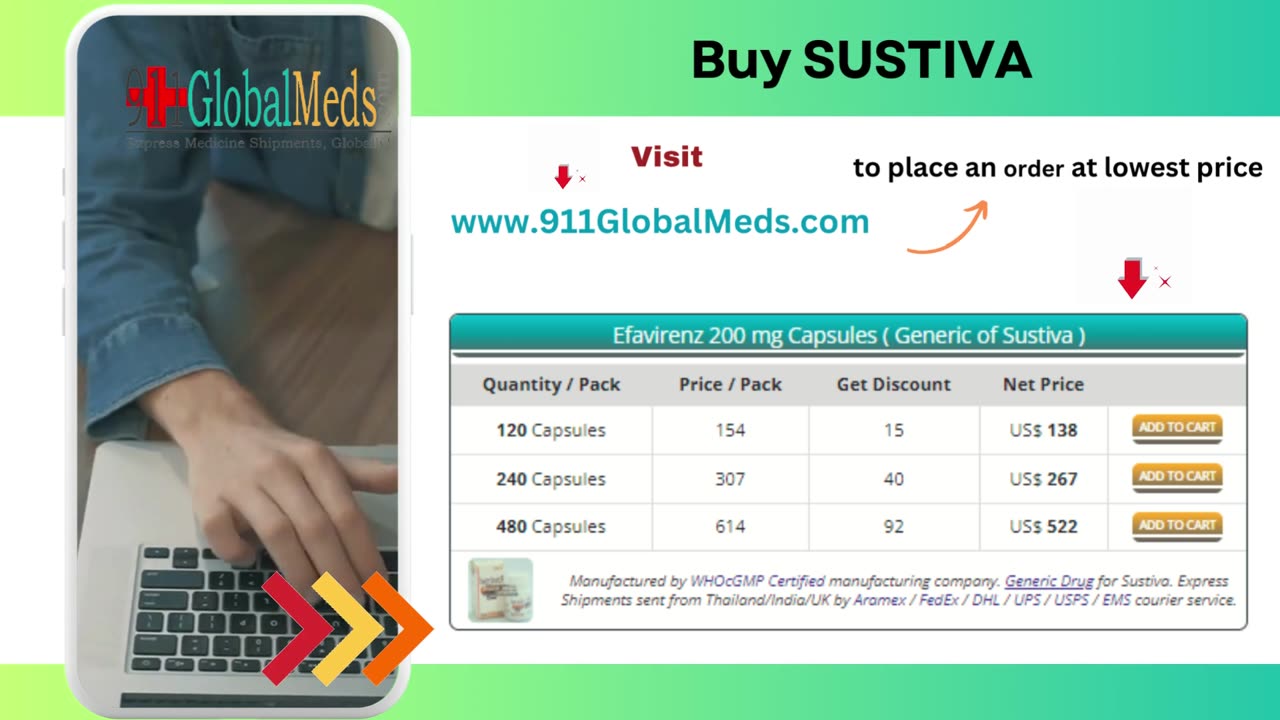 Order Medication Online - 911 Global Meds - Buy SUSTIVA