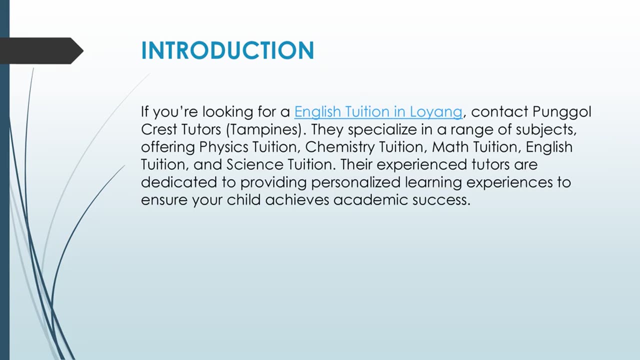 Best English Tuition in Loyang