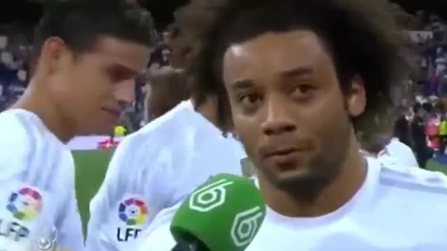 Cristiano Ronaldo funny move in the middle of Marcelo interview