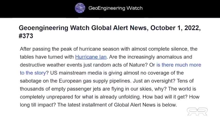 Weather Weaponization and Hurricane Ian Reese Report