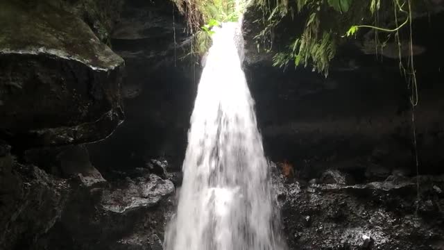 Waterfall under Rocks