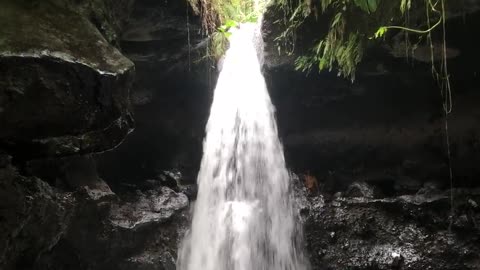 Waterfall under Rocks