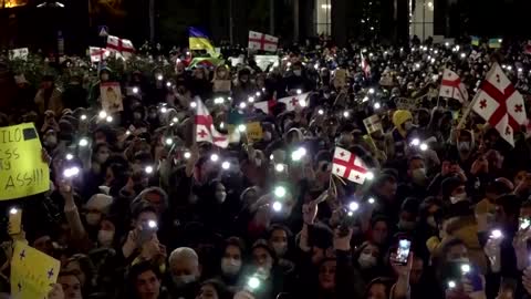 Thousands rally in Georgia in support of Ukraine