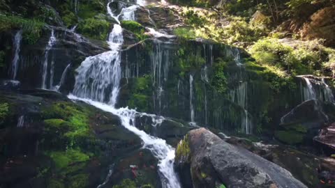 Relaxation Music Sound of Waterfall Flowing Clear and Clean For Calming and Meditation