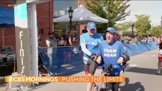 Father-son team defies odds and completes IRONMAN triathlon