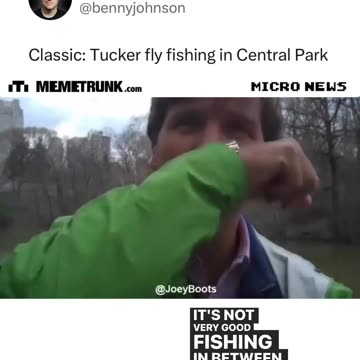 Tucker fly fishing in Central Park