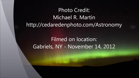 Aurora borealis over Adirondack Park - Nov 14, 2012