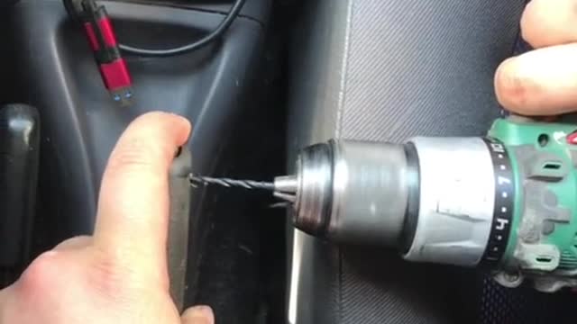 Why drill a hole to repair the car? I'm serious.