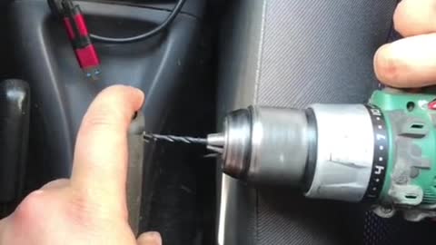 Why drill a hole to repair the car? I'm serious.