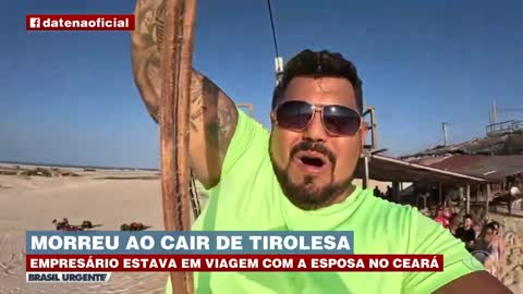 Morreu ao cair de tirolesa