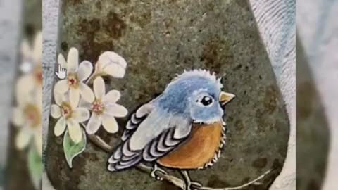 DIY handmade stone rock painting ideas super pretty pebble painting