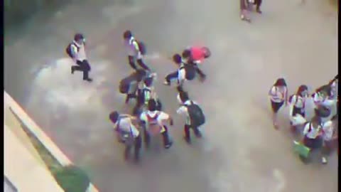 Epic boys dance in schoolyard