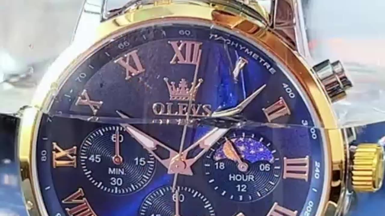 OLEVS Luxury brand Hot Sales Men's Watches Moon Phase Quartz Watch Stainless