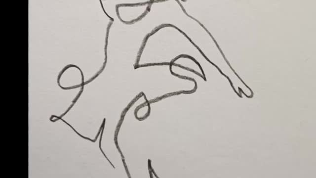 Dancing Women one line art for beginners