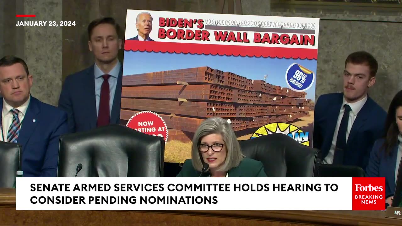 WATCH- Joni Ernst Blasts Key Biden Defense Nominee Over Poor Accounting Of Border Wall Material