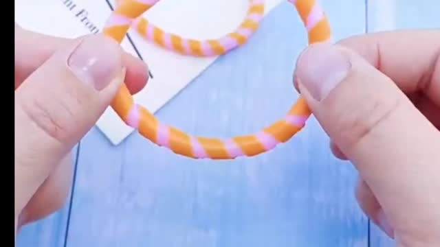 make a bracelet out of a drinking straw | pretty bracelet 😁