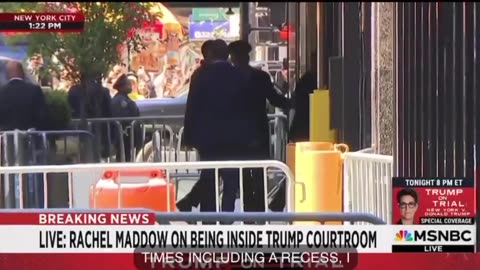 Maddow reporting from President Trump's trial.