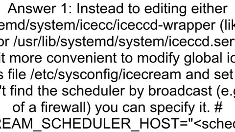 Cannot connect icecream icecc on Fedora