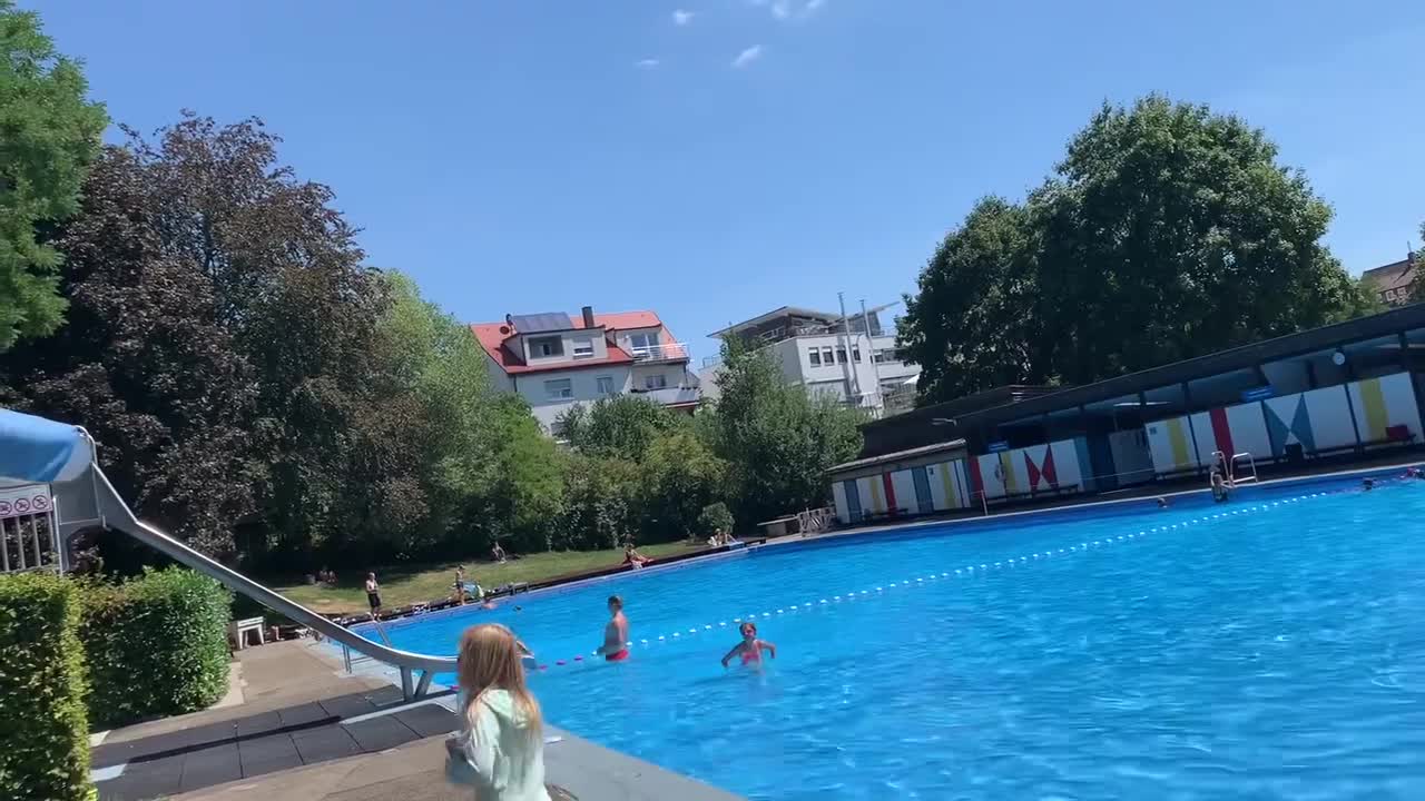 Germany Summer Pool Fun With Both My Babies!