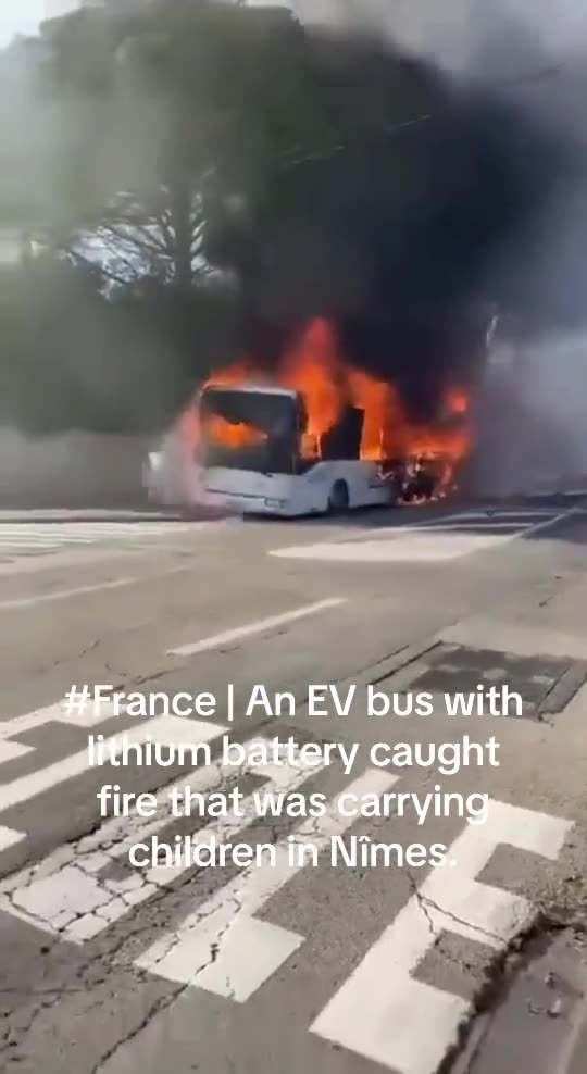 bus on fire