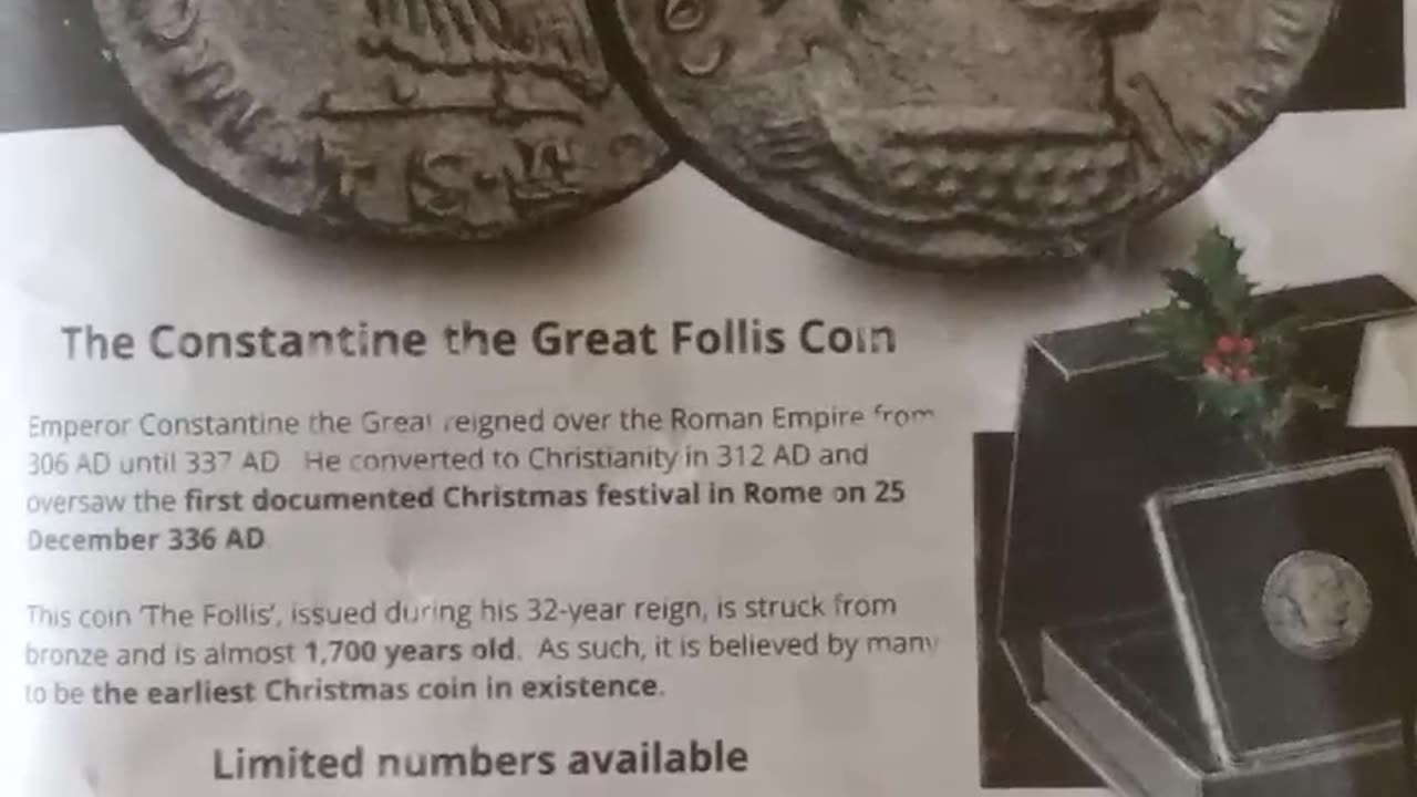 Oldest Christmas Coin Roman