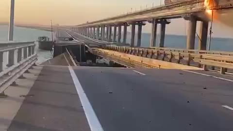 There goes the Crimea Bridge. Full details unknown.