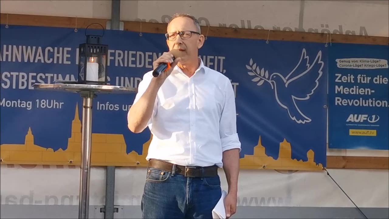 JÖRG URBAN, LV AfD Sachsen - BAUTZEN, Kornmarkt, 22 05 2023, 120. MAHNWACHE 🕊 - Bürgermikrofon