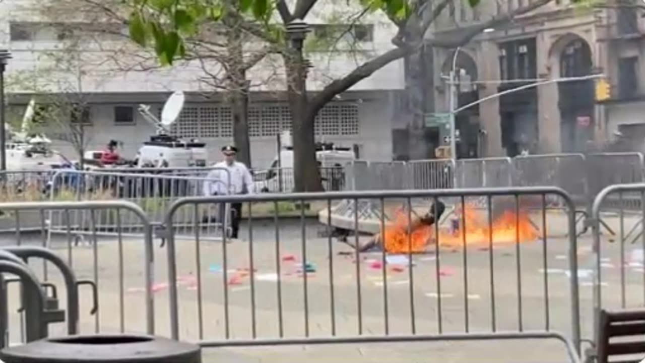 Man Set Himself on Fire NYC In Front Of Trump's Trial