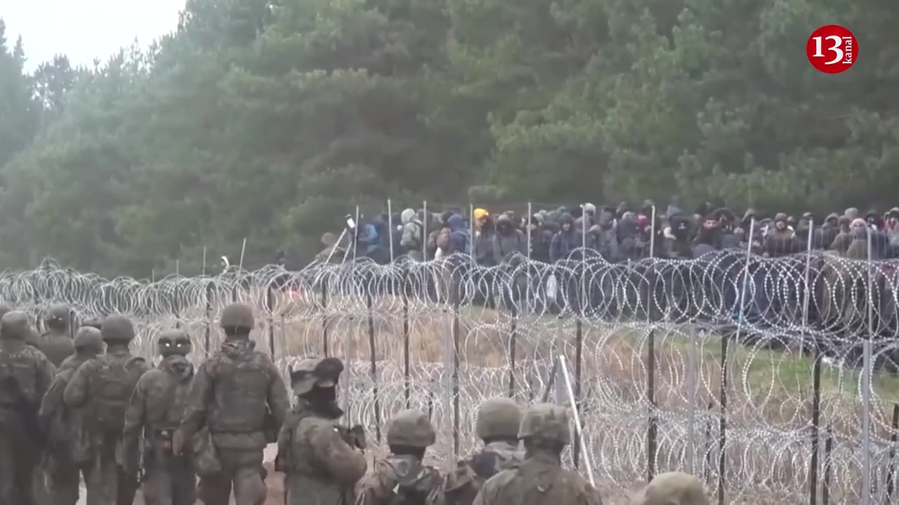 Thousands trying to illegally cross to Poland on Belarus-Poland border