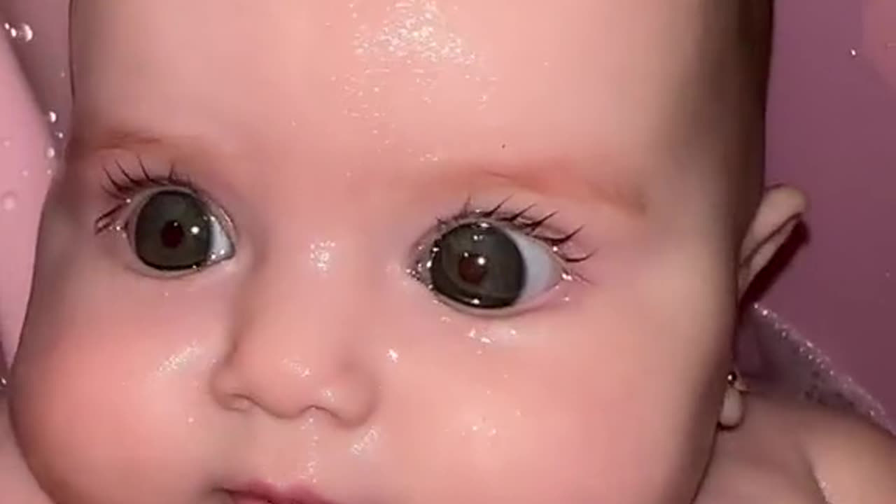 Cute baby reaction