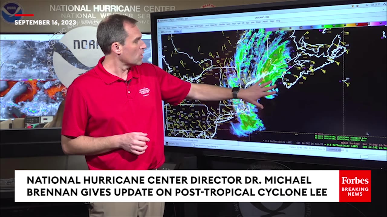 National Hurricane Center issues warnings as storm approaches the coast."