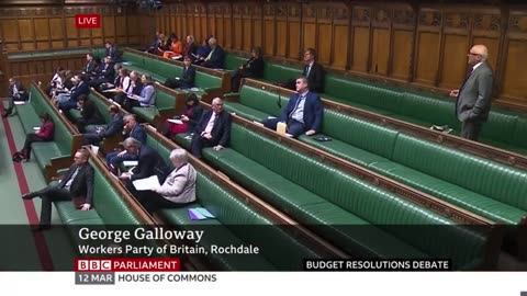 George Galloway's first speech in the House of Commons. He states facts