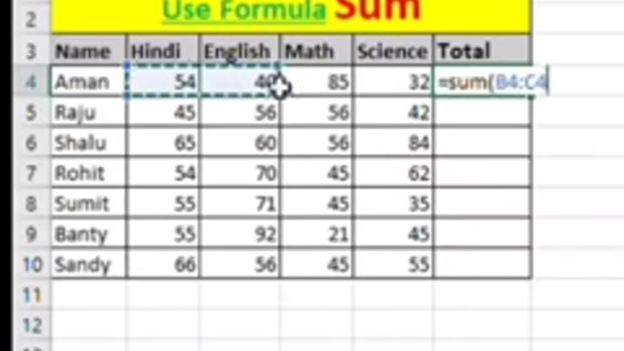 SUM formula