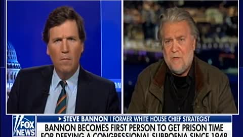 Steve Bannon reacts on Tucker Carlson after being unjustly sentenced by a partisan Democrat