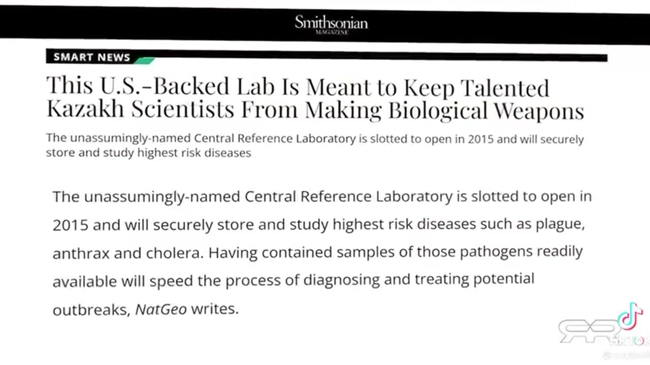 American biolabs that produce biological weapons of mass destruction.